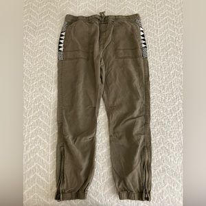 Pam & Gela Olive Beaded Jogger Pants